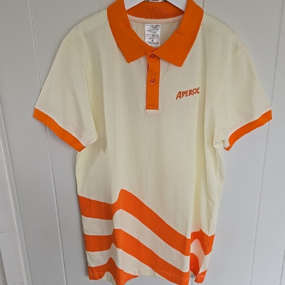 Men's Official Aperol Spritz 2025 US Open Polo Shirt, 100% Organic Cotton Size M - Picture 3 of 12